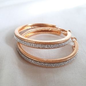 🌟Free add on🌟Fabulous sparkle hoop earrings